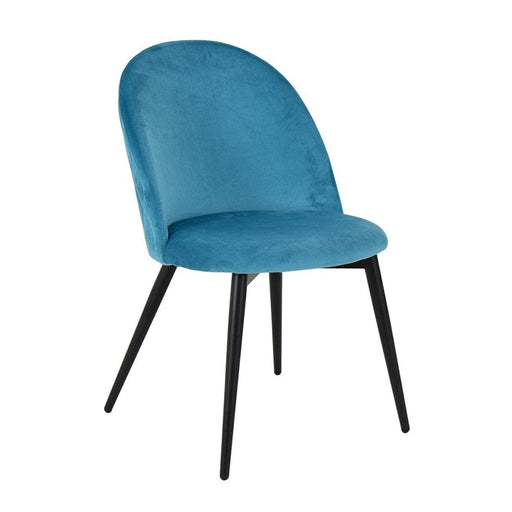 elevenpast Blue Replica Jasmine Chair - Metal and Velvet 1391329