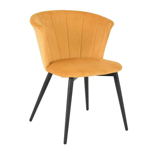 elevenpast Yellow Replica Kendall Velvet Chair - Metal and Velvet 1391381