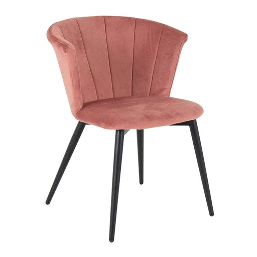 elevenpast Pink Replica Kendall Velvet Chair - Metal and Velvet 1391404
