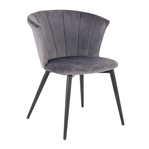 elevenpast Grey Replica Kendall Velvet Chair - Metal and Velvet 1391442