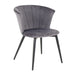 elevenpast Grey Replica Kendall Velvet Chair - Metal and Velvet 1391442