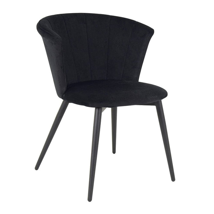 elevenpast Black Replica Kendall Velvet Chair - Metal and Velvet 1391466
