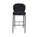 elevenpast Bar Stool Victoria Metal and Fabric Barstool Black | Grey