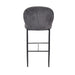 elevenpast Bar Stool Victoria Metal and Fabric Barstool Black | Grey