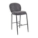 elevenpast Bar Stool Dark Grey Victoria Metal and Fabric Barstool Black | Grey 1397703