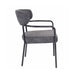 elevenpast Kitchen & Dining Room Chairs Oliver Metal and Fabric Dining Chair Black | Grey