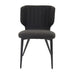 elevenpast Kitchen & Dining Room Chairs Larissa Metal and Fabric Dining Chair Black | Grey