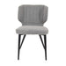 elevenpast Kitchen & Dining Room Chairs Larissa Metal and Fabric Dining Chair Black | Grey