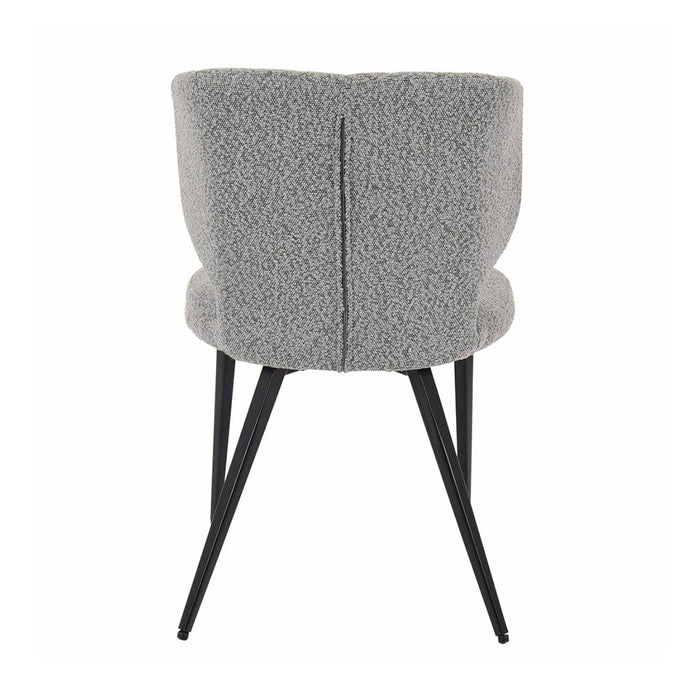 elevenpast Kitchen & Dining Room Chairs Larissa Metal and Fabric Dining Chair Black | Grey
