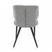 elevenpast Kitchen & Dining Room Chairs Larissa Metal and Fabric Dining Chair Black | Grey
