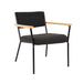 elevenpast Kitchen & Dining Room Chairs Black Randy Metal and Fabric Dining Chair Black | Grey 1397826