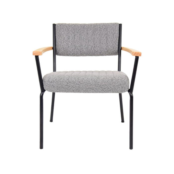 elevenpast Kitchen & Dining Room Chairs Randy Metal and Fabric Dining Chair Black | Grey