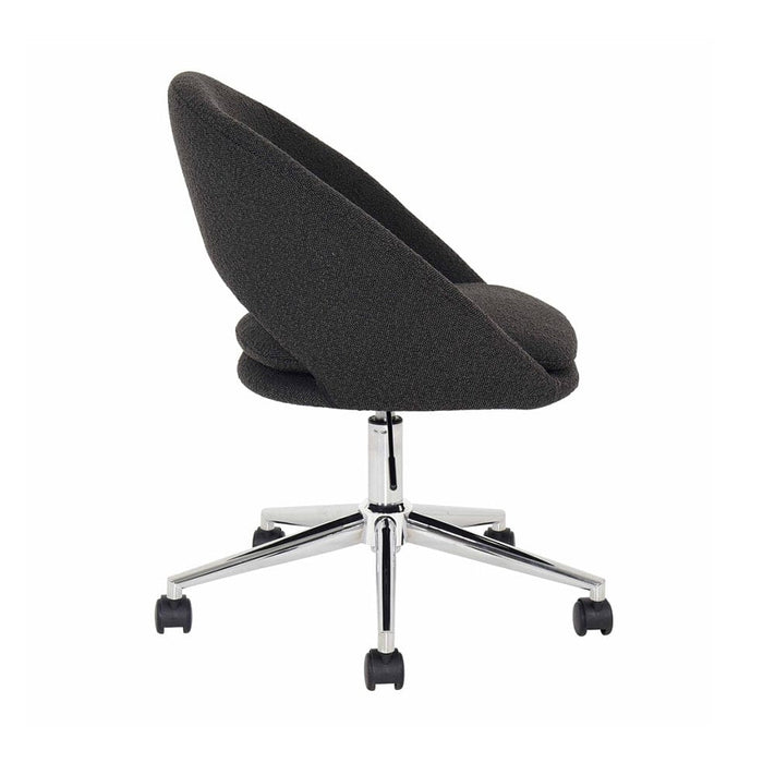 elevenpast Kitchen & Dining Room Chairs Danielle Metal and Fabric Office Chair Black | Grey