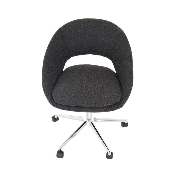 elevenpast Kitchen & Dining Room Chairs Danielle Metal and Fabric Office Chair Black | Grey