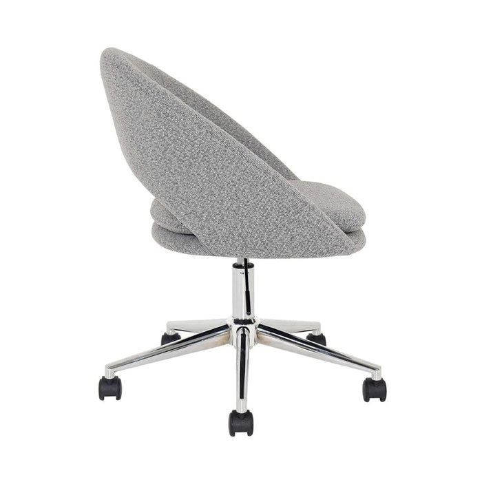 elevenpast Kitchen & Dining Room Chairs Danielle Metal and Fabric Office Chair Black | Grey