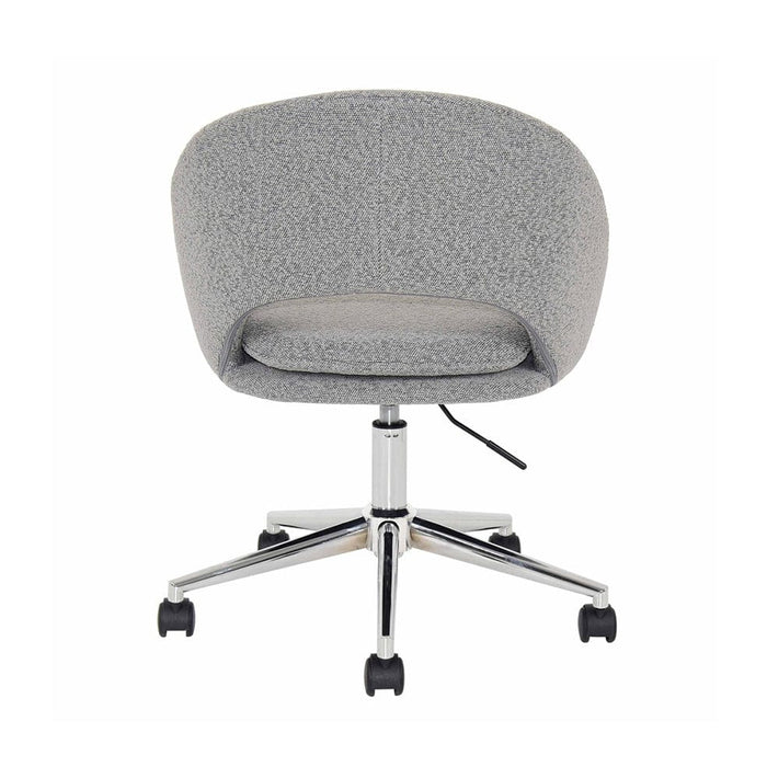 elevenpast Kitchen & Dining Room Chairs Danielle Metal and Fabric Office Chair Black | Grey