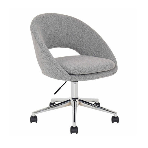 elevenpast Kitchen & Dining Room Chairs Grey Danielle Metal and Fabric Office Chair Black | Grey 1397949