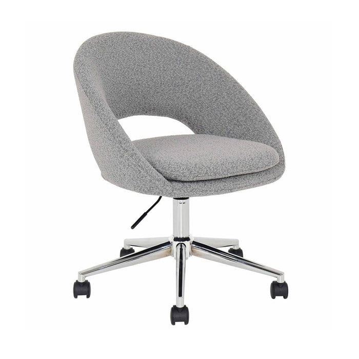 elevenpast Kitchen & Dining Room Chairs Grey Danielle Metal and Fabric Office Chair Black | Grey 1397949