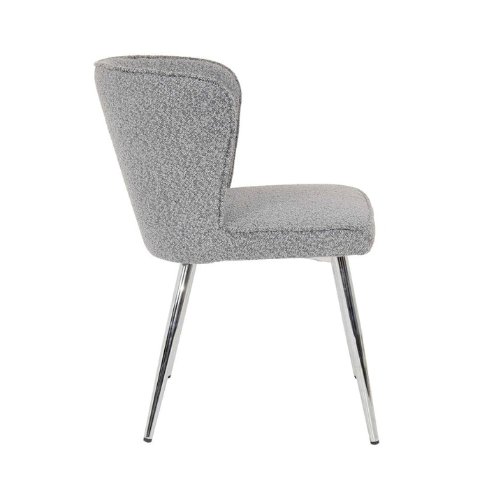 elevenpast Kitchen & Dining Room Chairs Reggie Metal and Fabric Dining Chair Black | Grey