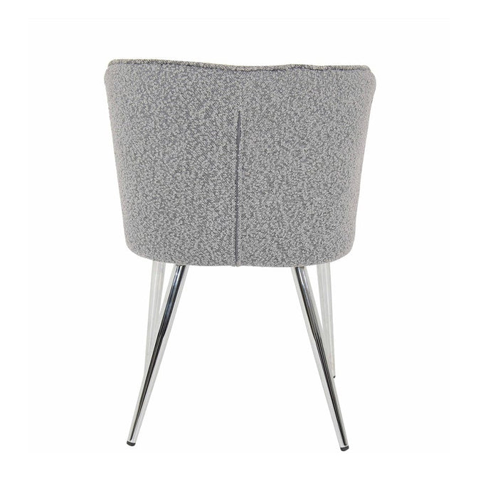 elevenpast Kitchen & Dining Room Chairs Reggie Metal and Fabric Dining Chair Black | Grey