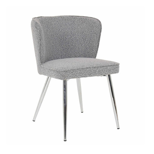 elevenpast Kitchen & Dining Room Chairs Grey Reggie Metal and Fabric Dining Chair Black | Grey 1398106