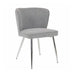 elevenpast Kitchen & Dining Room Chairs Grey Reggie Metal and Fabric Dining Chair Black | Grey 1398106