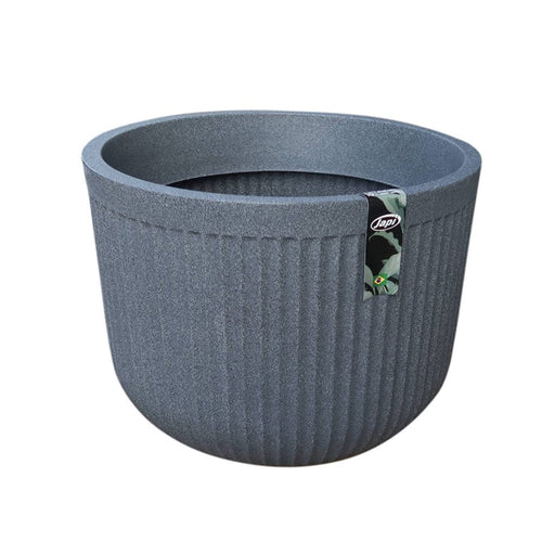 elevenpast Pots & Planters Flute Round Japi Planter Charcoal
