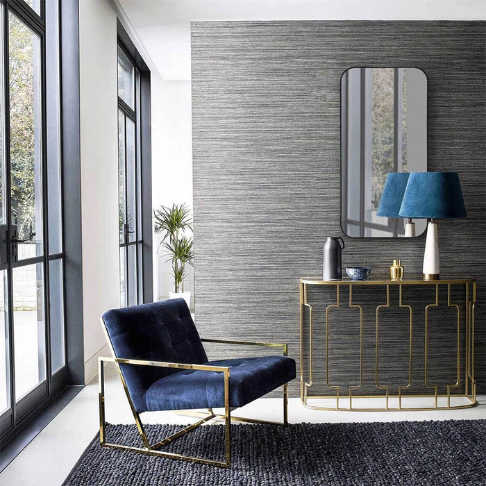 elevenpast Mirrors Linear Luxe Slanted Frame Mirror - Matt Black | Brushed Gold