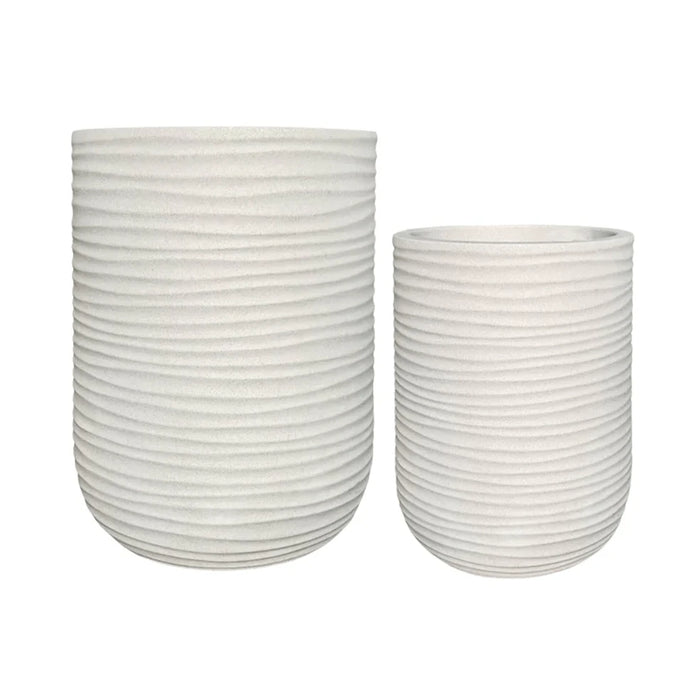 elevenpast Pots & Planters Lagoon Tall Japi Planter in Off White - 3 Sizes
