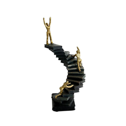 elevenpast Decor Determination Stairwell Resin Figure Black and Gold 20230511B