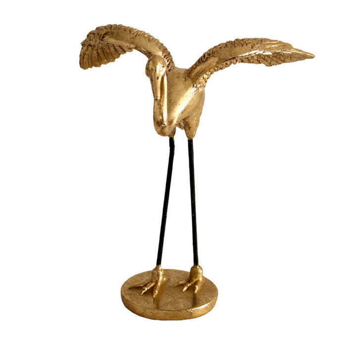 elevenpast Decor Heron Bird High Wings Figure Gold 22234Q30