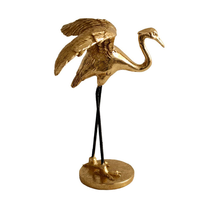 elevenpast Decor Heron Bird High Wings Figure Gold 22234Q30