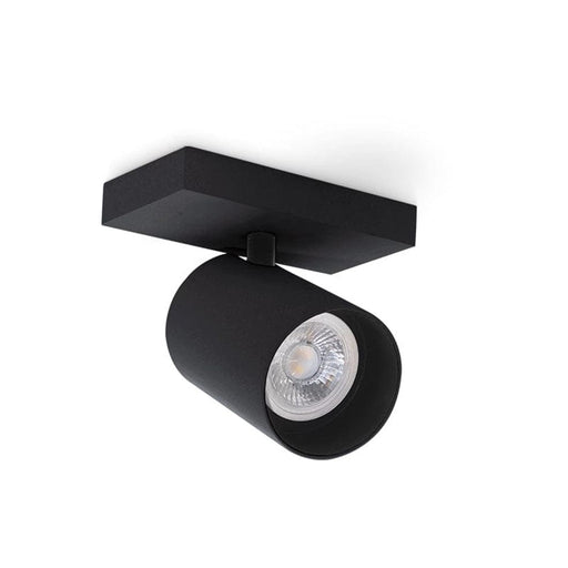 elevenpast Spotlight Black Lone Square Base Single Spotlight - Aluminium 246611.30