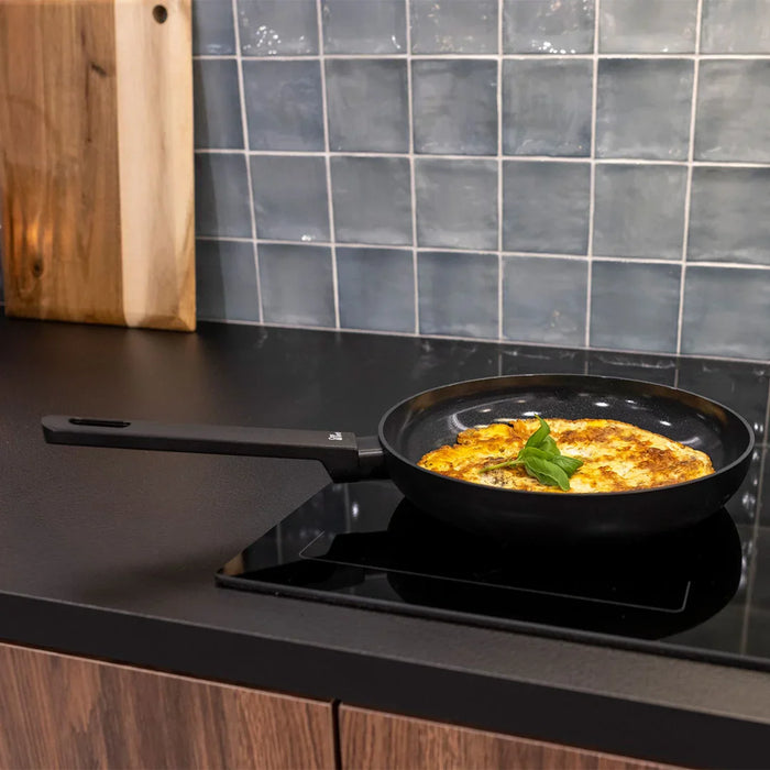 elevenpast Frying Pan Cosy aqnd Trendy Full Black Frying Pan - 24cm | 28cm | 32cm
