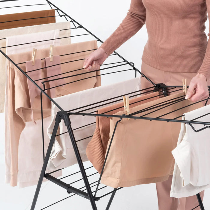 elevenpast drying rack Brabantia HangOn Drying Rack 25m – White | Metallic Grey | Matt Black