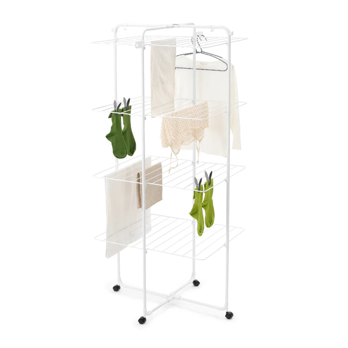 elevenpast drying rack Brabantia HangOn Tower Drying Rack, 30 metres – Matt Black | White