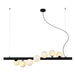elevenpast Spiral Chandelier 7 Light Black | Gold