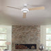 elevenpast Ceiling Fans Metal Ceiling Fan with Light - White or Brown