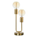 elevenpast Lamps Trophy Metal Table Lamp 2 Light Black | Gold | Chrome