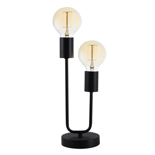 elevenpast Lamps Trophy Metal Table Lamp 2 Light Black | Gold | Chrome
