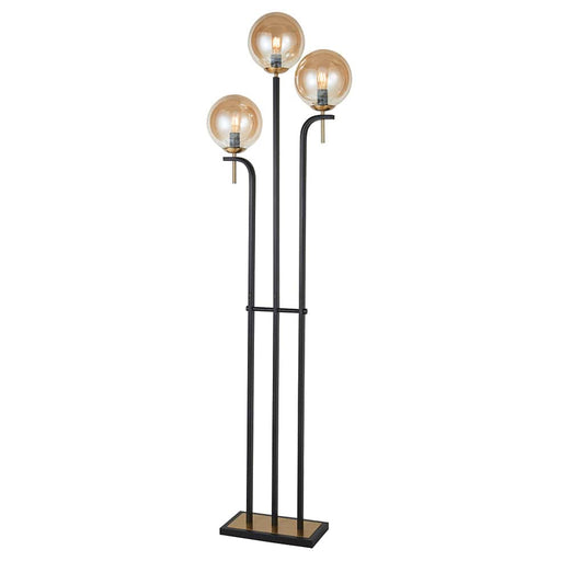 elevenpast Floor lamp Bubble Glass Floor Lamp | Amber or Smoke