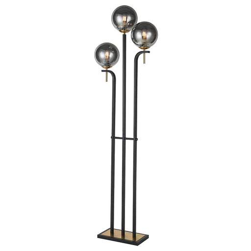 elevenpast Floor lamp Bubble Glass Floor Lamp | Amber or Smoke