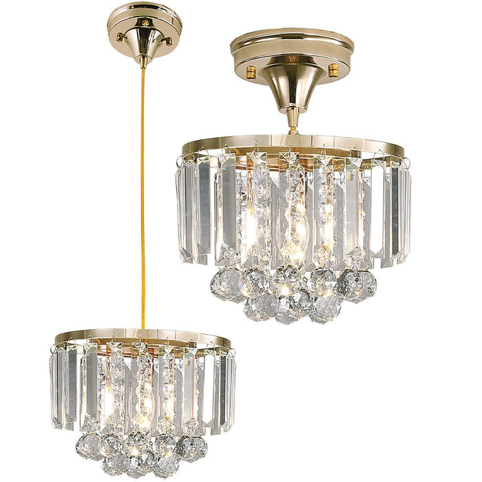 elevenpast Melanie Crystal Light | Chrome or Gold
