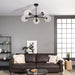 elevenpast Clover Chandelier 5 Light Black or Chrome