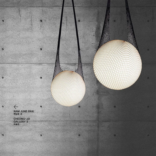 elevenpast Pendant Catch Me Pendant Light Black and Opal Glass