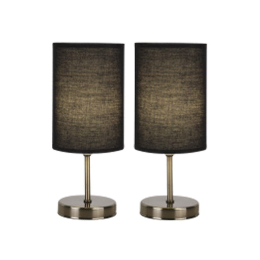 elevenpast table lamp Twin Pack Table Lamp | Black or Hessian