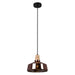 elevenpast Pendant Tallinn Glass and Wood Pendant Light | Copper or Smokey