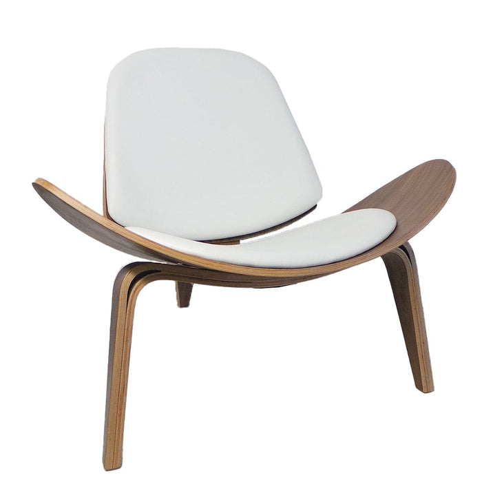 elevenpast Chairs Walnut White Shell Chair