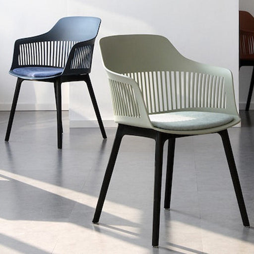 elevenpast Chairs Lyric Fabric Tub Chair - Black Metal Legs