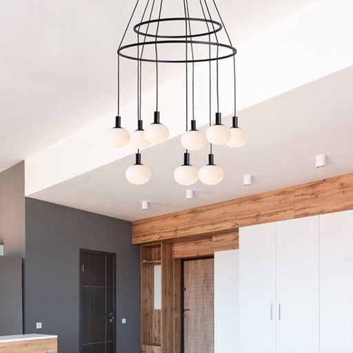 Spazio Chandeliers Cosmo Pendant Lights Round 6/9/12 Light